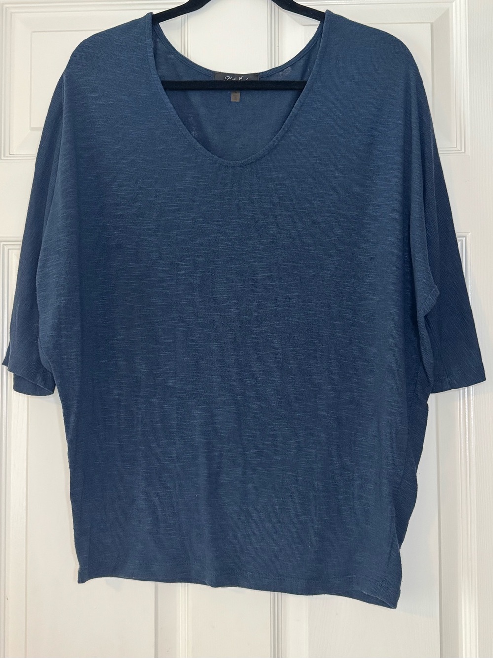 Laila Jayde Slate Blue Knit Top